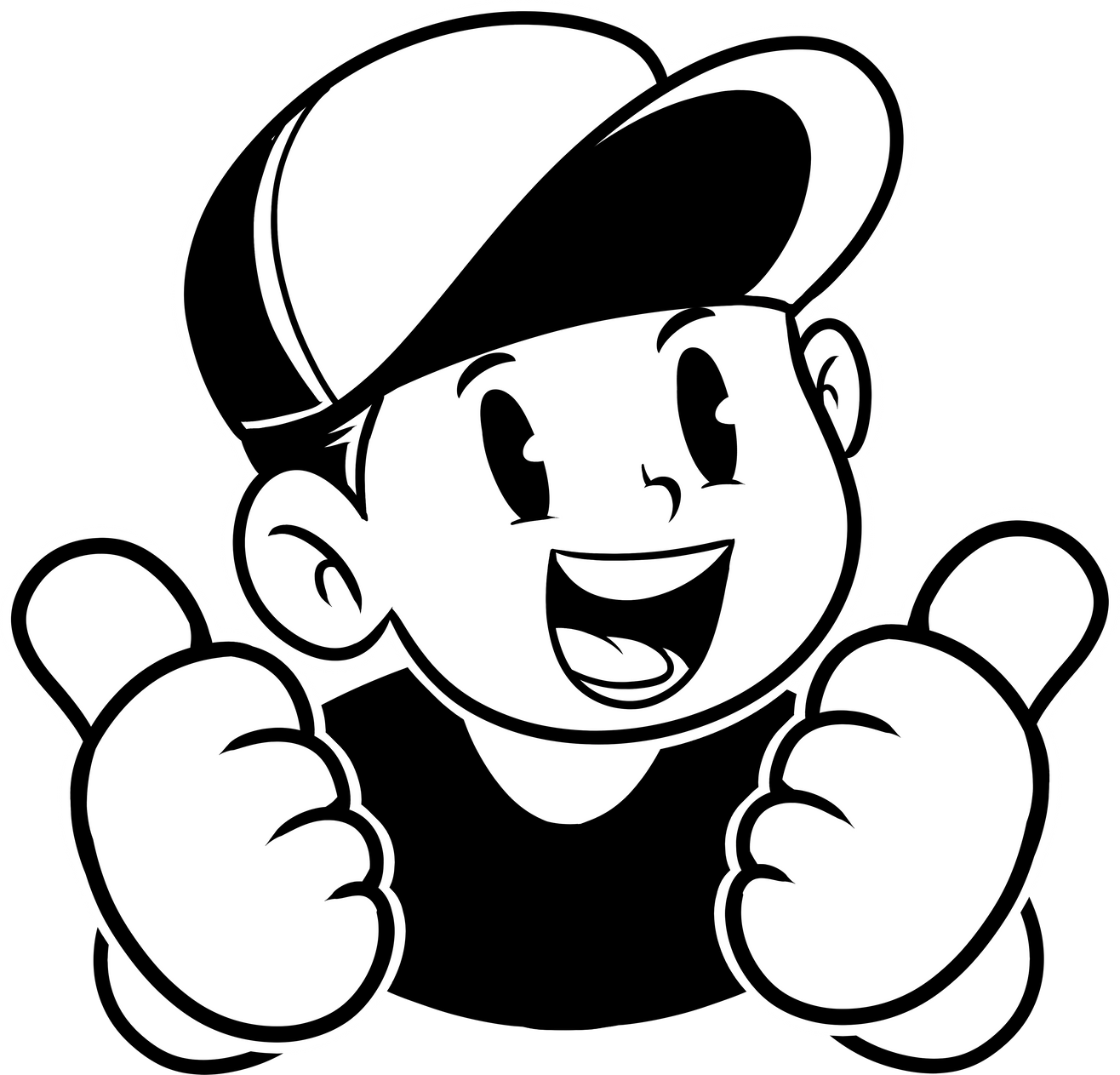 Classic Retro Boy Thumbs Up